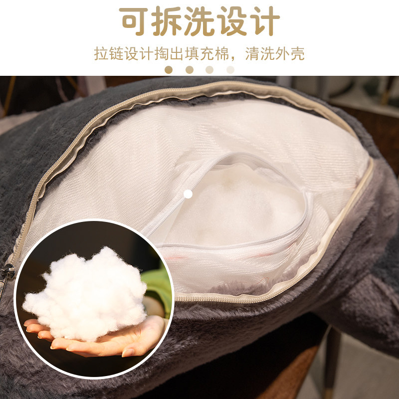 靠枕床头大靠背软包学生宿舍床上看书护腰枕头毛绒睡觉抱枕靠垫冬