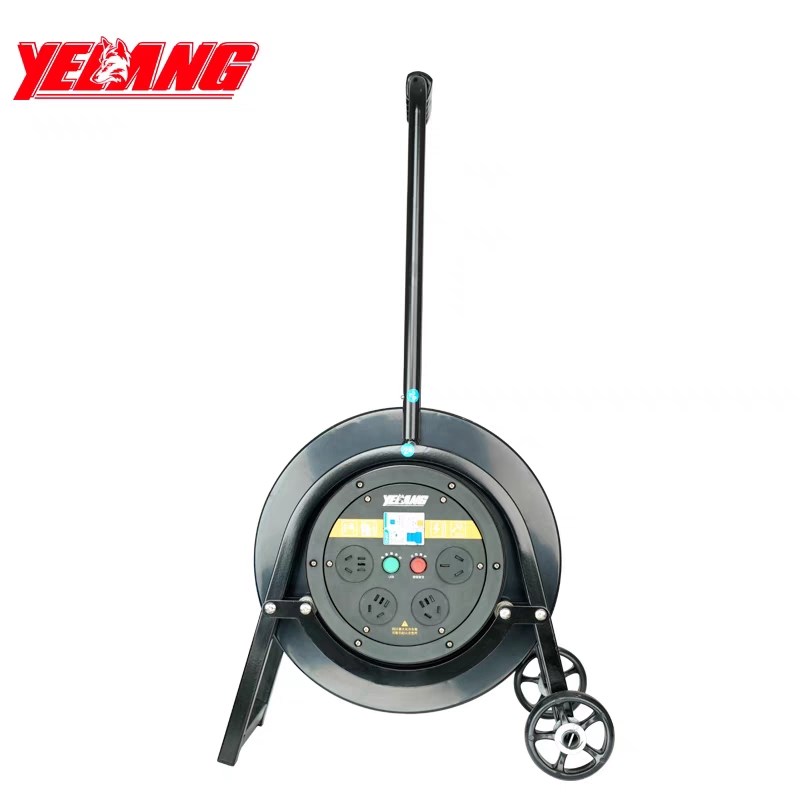 野狼电缆盘线盘拉杆式伸缩轮车卷线盘滚子防水插座