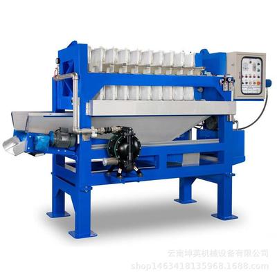 云南富宁高压隔膜压滤机市政污泥脱水设备全自动板框厢式过滤机