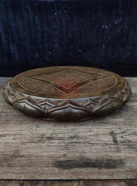 天然青石手工雕刻荷花壶承茶托宝贝底座民俗工艺雅居茶舍实用收藏