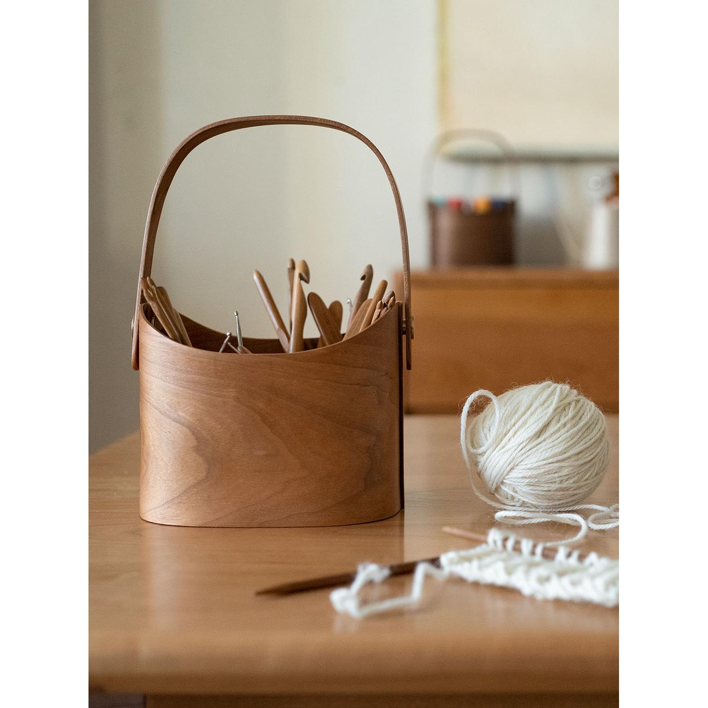 山隐造物桌面护肤品首饰化妆品收纳盒实木质笔筒大文具遥控器口红