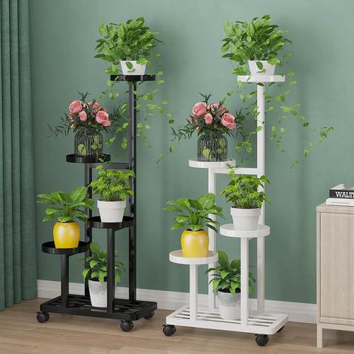 可移动花架子客厅落地式阳台花架置物架花盆托架铁艺植物架摆放架