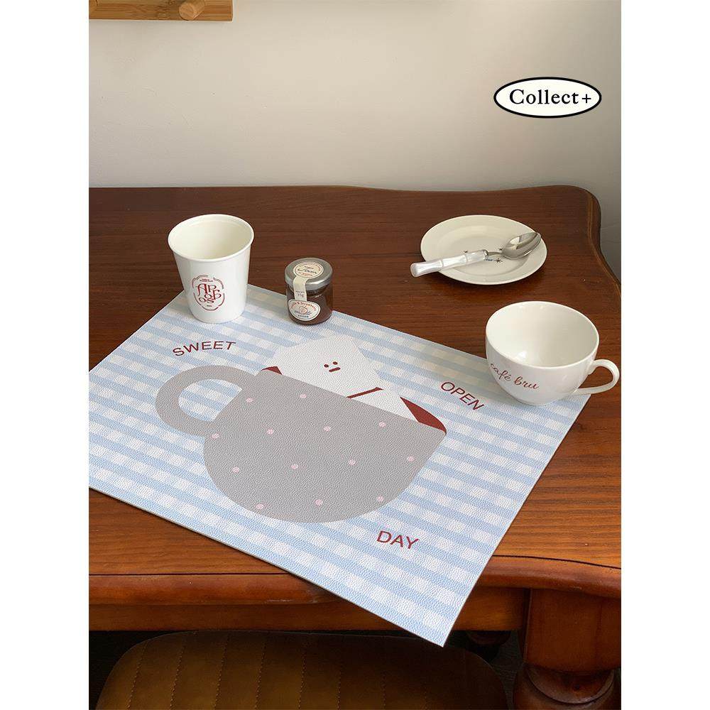 艺术收藏夹 小厨房 防水防油皮革餐垫餐桌茶几桌垫餐垫北欧鼠标垫