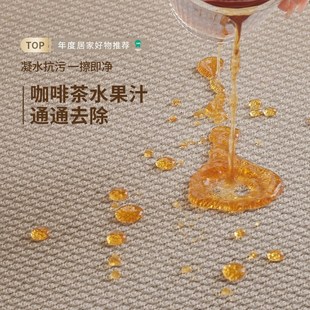 侘寂风客厅轻奢高级感免洗可擦仿剑麻床边毯 地毯圆形卧室2024新款