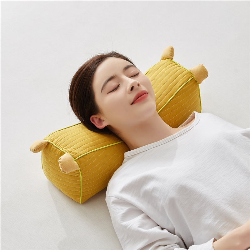 全荞麦皮枕头可爱虎头枕中式枕芯带枕套护颈放松牵引颈椎儿童单人