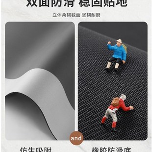 高级感复古硅藻泥吸水垫浴室防滑地垫家用厕所洗手台卫生间脚垫子