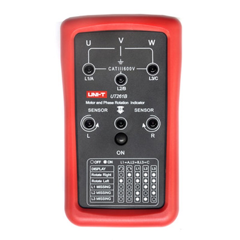 优利德相序仪马达转向仪 UT261A/B LED缺相指示马达转向指示