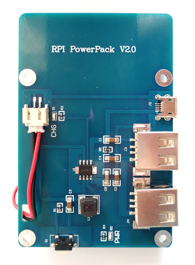 树莓派3代b型Raspberry pi Club 锂电池扩展板双USB接口输出电源