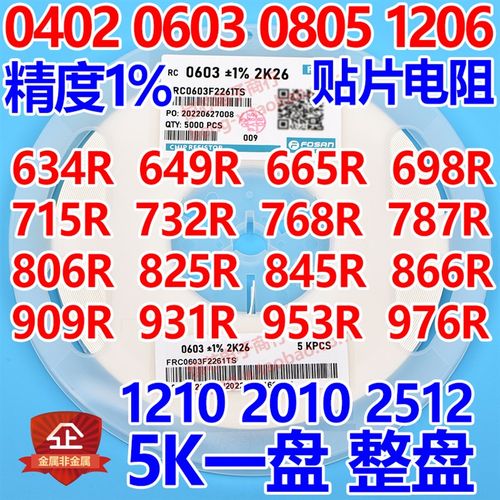 贴片电阻36.5K 38K3 42K2 44K2 47K5 49K9 53K6 54K9 57K6 59K