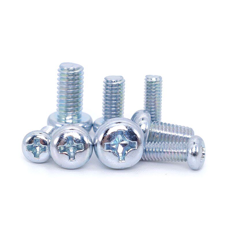 GB823十字槽小盘头镀彩锌螺钉M2M2.4M2.5M4M5M6M8小圆头PM螺丝钉