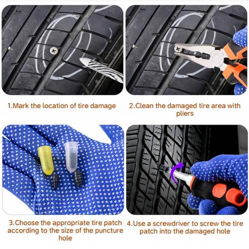 汽车电动车真空胎补胎胶钉快速修补轮胎工具套装Tire Repair Rubb