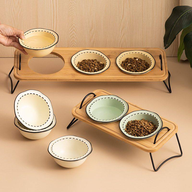 猫碗陶瓷斜口保护颈椎狗狗食盆宠物猫粮加高脚猫咪防打翻饭碗狗碗,宠物/宠物食品及用品,宠物智能碗,淘宝优惠券,粉丝福利购,淘宝优惠卷