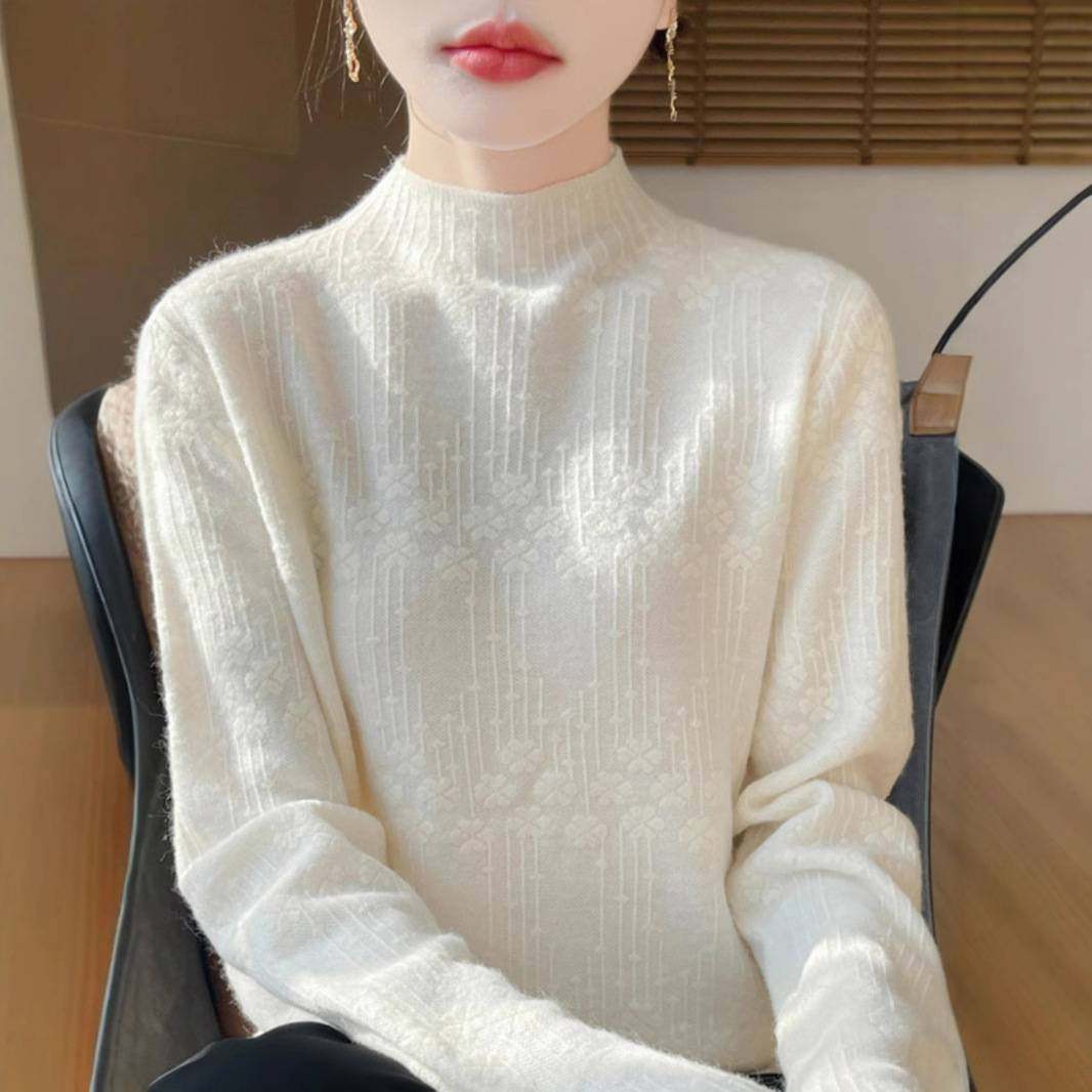 洋气保暖时髦高领毛衣女宽松针织衫减龄打底衫2025新款加厚秋冬半,女装/女士精品,羊绒衫,淘宝优惠券,粉丝福利购,淘宝优惠卷
