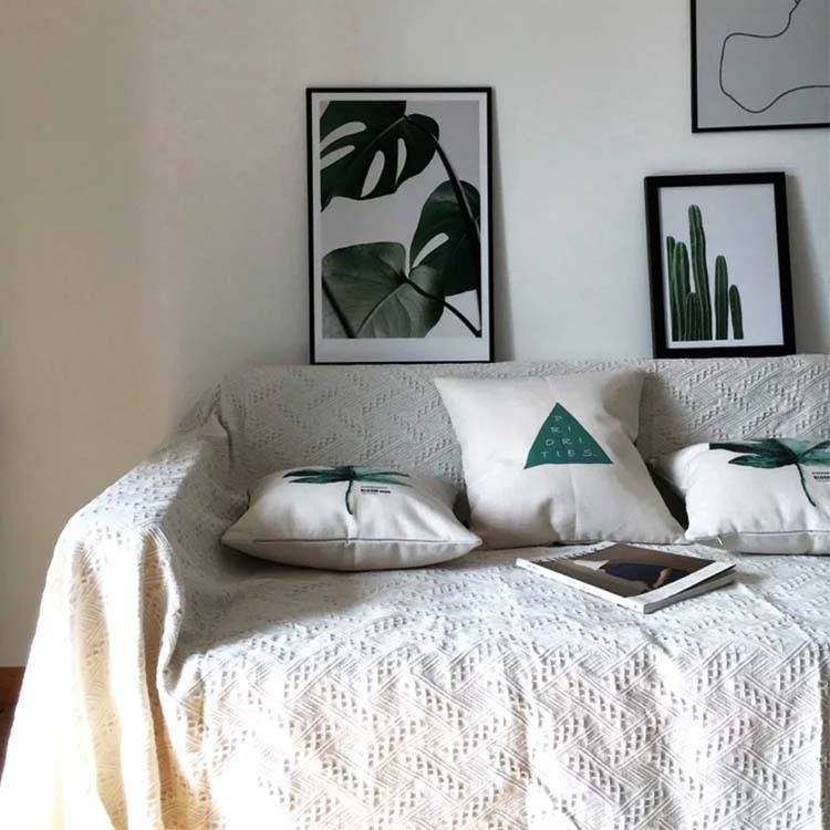 跨境沙发巾白色沙发垫沙发罩靠背巾线毯沙发套布艺沙发毯盖布,居家布艺,沙发套,淘宝优惠券,粉丝福利购,淘宝优惠卷