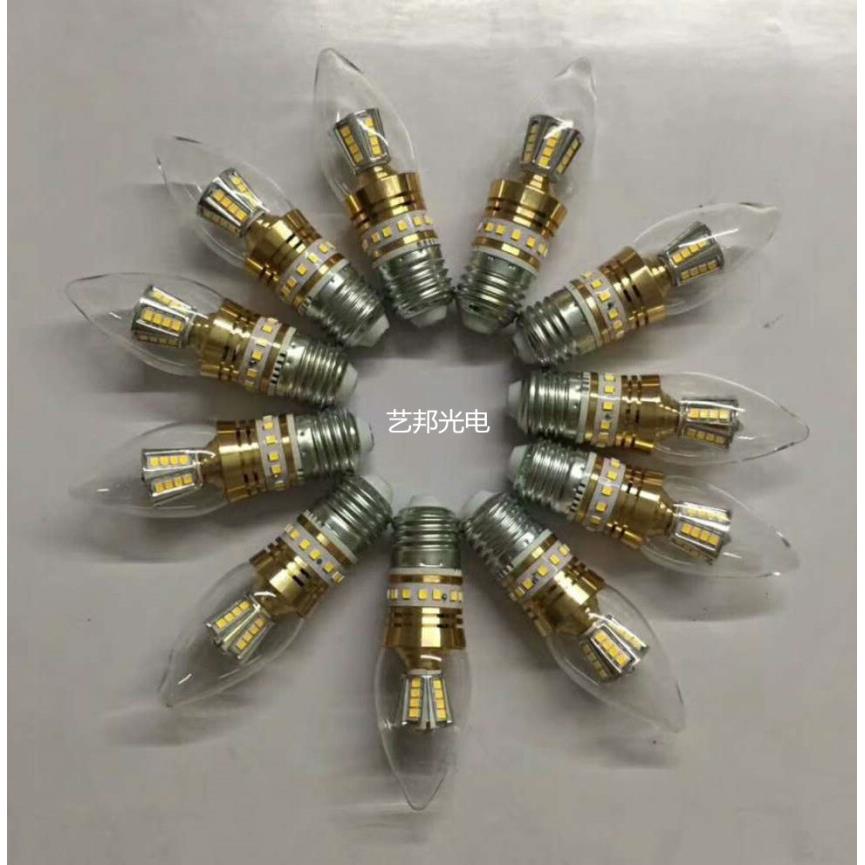 LED恒流无频闪上下发光蜡烛灯泡尖泡拉尾泡E27E14螺口7W9W12W