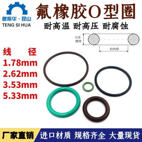 氟胶o型圈线径1.78/2.62/3.53/5.33氟橡胶圈o型密封圈O形圈O-ring