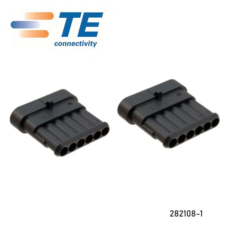 TE 泰科 282108-1 胶壳 6p 6mm 公端子护套 汽车连接器 原装现货