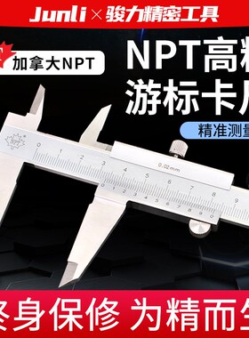 NPT游标卡尺0-150-200-300-500-600mm高精度游标不锈钢卡尺工业级