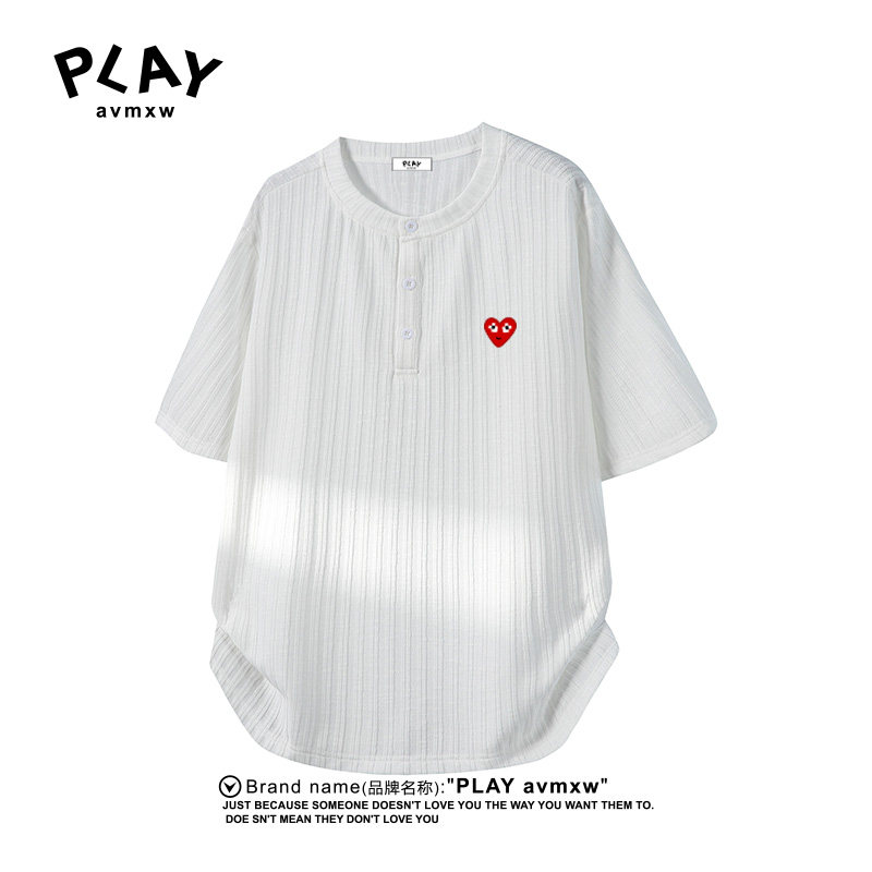 PLAYAVMXW亨利领简约宽松T恤男女