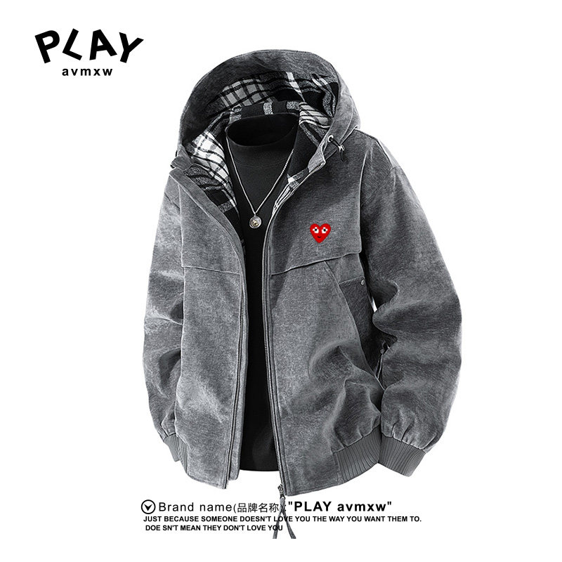 PLAYAVMXW潮牌休闲百搭毛呢外套