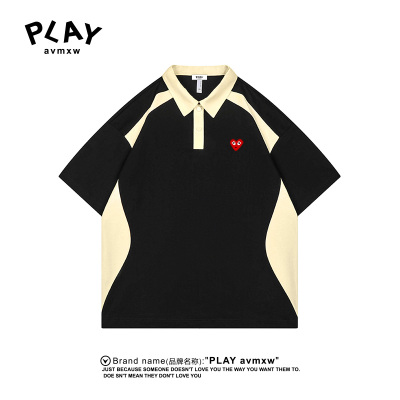 PLAYAVMXW休闲宽松潮牌拼接上衣