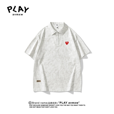 PLAYAVMXW潮牌翻领百搭纯色上衣