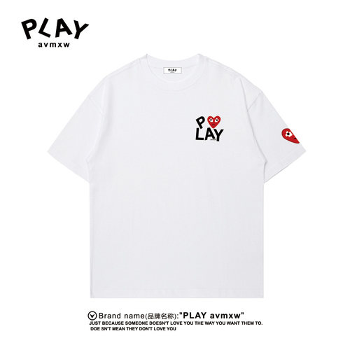 PLAYAVMXW2025年情侣爱心短袖T