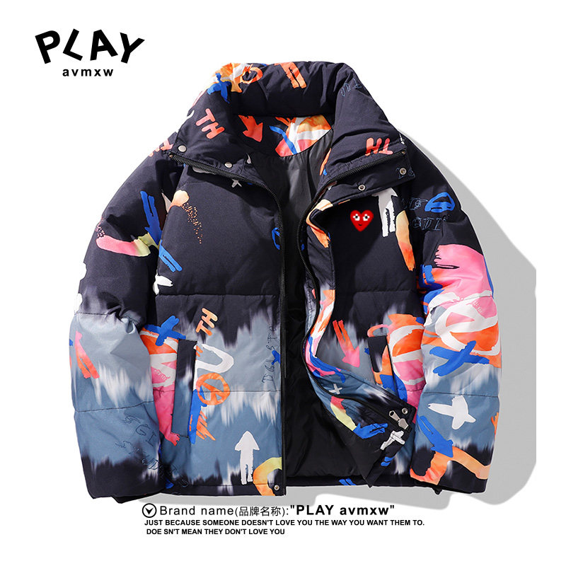 PLAYAVMXW宽松满印花翻领外套