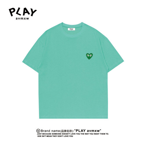 PLAYAVMXW短袖t恤女爱心体恤衫