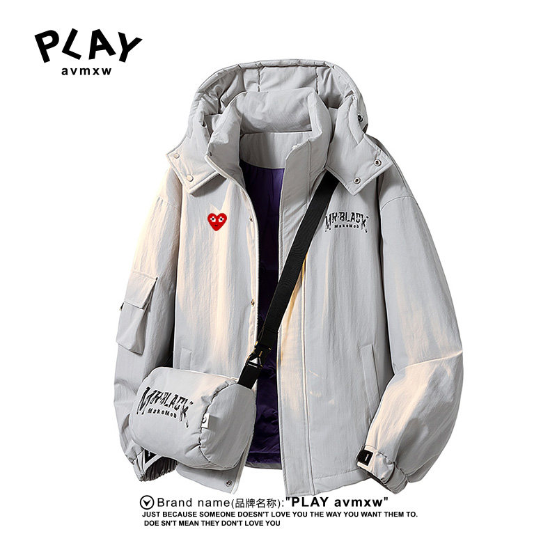 PLAYAVMXW连帽潮牌送斜挎包外套
