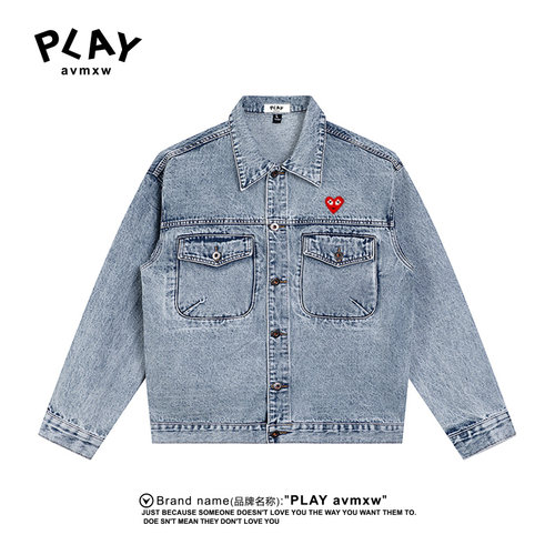 PLAYAVMXW美式秋季复古牛仔夹克