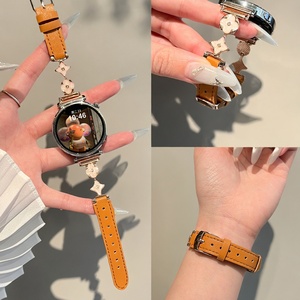 【四叶花/草】适用华为GT6表带手表GT5新款watch5智能Pro精致41mm真皮GT4小众GT3女款GT2秋冬高级感原装官方