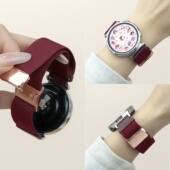 适用华为GT6表带手表gt5女表watchgt5智能3新款 watch5手表带高级pro女gt4女款 gt3女士gt2秋冬41mm磁吸编织男