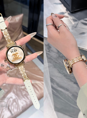 【菱芒钻影】适用华为GT6表带GT5智能手表新款watch5镶钻Pro女款GT4真皮GT3小众GT2高级感41mm官方正品原装42