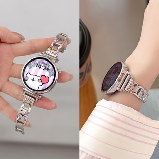 手表watchgt4Pro新款 适用华为gt6表带GT5新款 41mm女款 腕表gt3小众GT2高级感腕带原装 官方42 正品 彩钻小狗