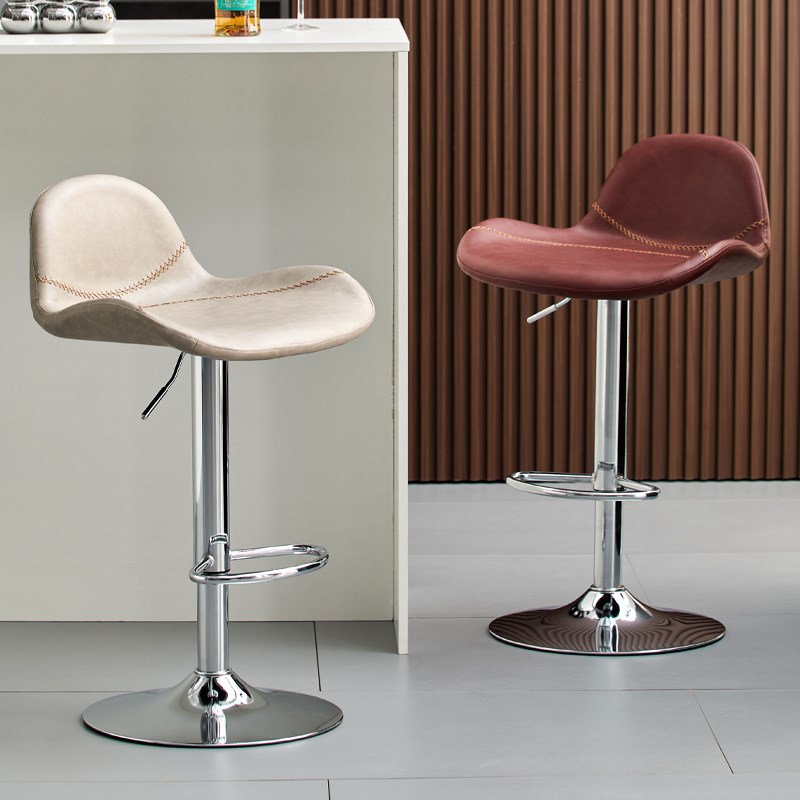 可升降旋转椅前台椅子高脚凳吧台凳吧台椅家用酒吧桌椅碳素钢餐椅