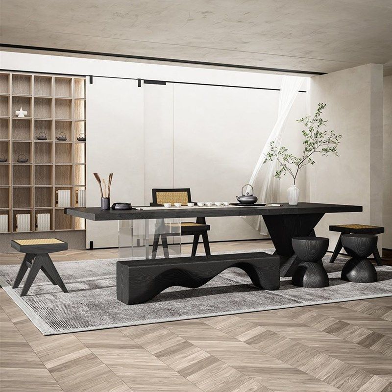 侘寂风实木茶桌椅现代大板泡茶台客厅家用民宿设计师,住宅家具,家用茶台/茶桌,淘宝优惠券,粉丝福利购,淘宝优惠卷