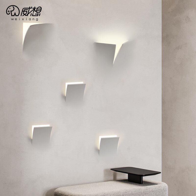 嵌入式预埋石膏灯书页内嵌卧室走廊氛围灯客厅背景墙无边框壁灯