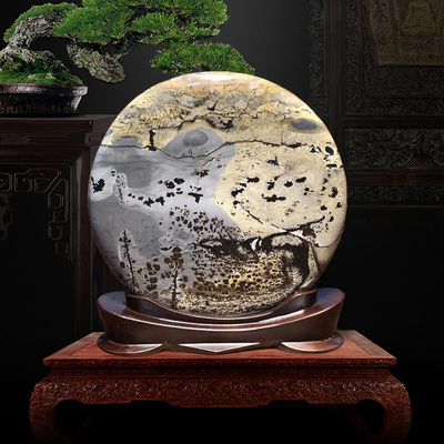 开业礼品石头摆件广西国画石桌面B原石靠山石办公室客厅玄关装饰