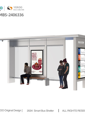 Wholesale Price Bus Shelter Urban Bus Stop with Lightbox