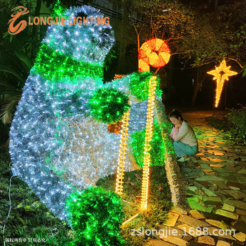 高2.0米 发光狗熊造型灯  卡通商场广场装饰景观亮化圣诞节灯饰