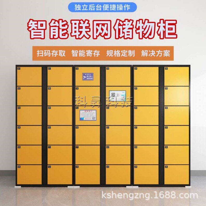 直销智能联网储物柜景区超市商场扫码收费物品寄存柜人脸识别存包