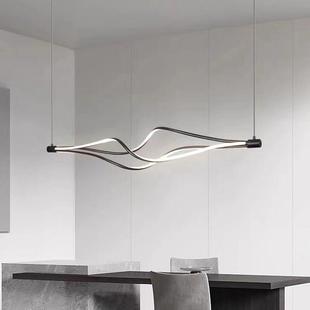 餐厅吊灯现代简约极简饭桌吊灯后现代创意个性 意式 长条饭厅吧台灯