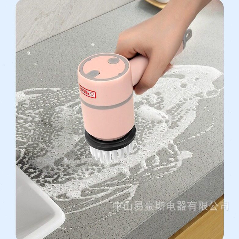 直销跨境电动清洁刷多功能家用钢丝刷碗刷锅神器USB打蛋器迷你蒜