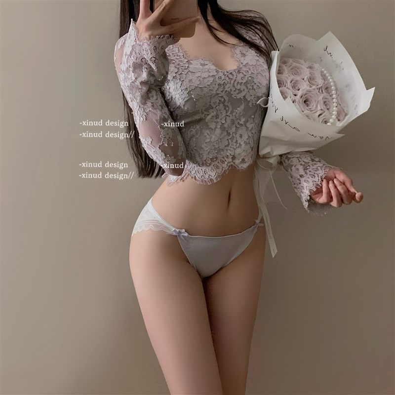 LA甜曲山茶*新款裆云朵蕾丝花边舒适柔软高弹透气内裤女
