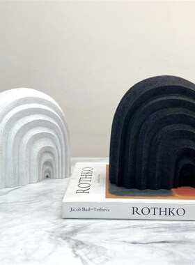 现代简约创意几何软装饰品摆件样板房售楼处桌面茶几软装饰品工艺