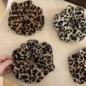豹纹大肠发圈大号头花复古猪大肠韩国ins风秋冬新款 头绳发绳皮筋