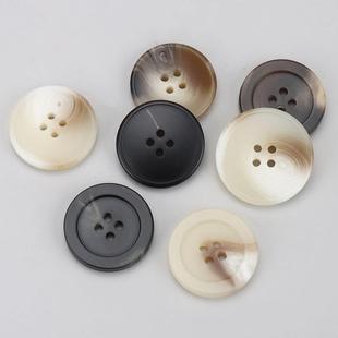 树脂纽扣高档羊绒毛衣睡衣装 毛呢风衣男扣子 饰扣黑色大衣女扣西装