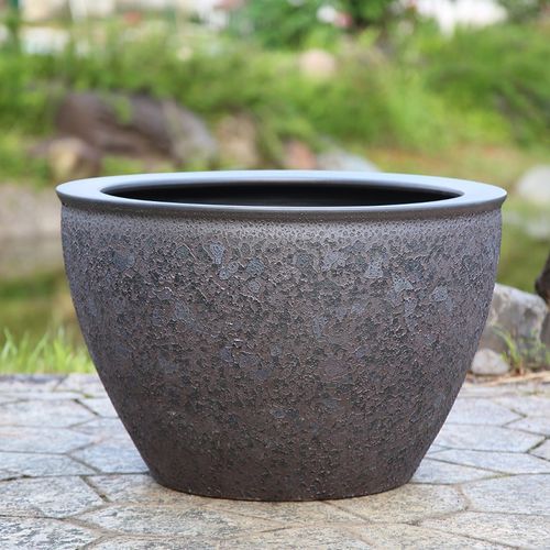 陶瓷鱼缸古法养庭院阳台造景荷花盆大型幼儿园观赏甲鱼缸老式水缸