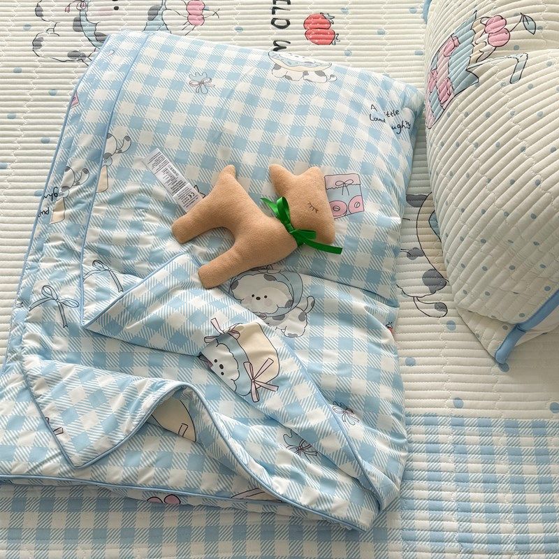 蛋糕墩墩凉感丝凉席夏被四件套~ins卡通超柔软糯空调被夏凉被夏天,床上用品,化纤被,淘宝优惠券,粉丝福利购,淘宝优惠卷